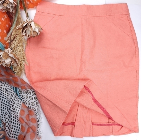 J.Crew Light Peach Pencil Skirt 4 - Picture 3 of 10